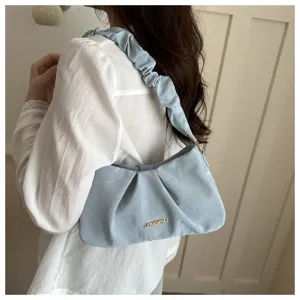 Trendy women's underarm bag 2026 new fashion cloud shoulder bag stylish pleated crossbody bag
