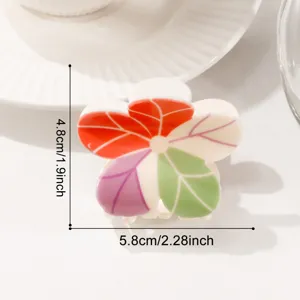 Colorful flower hair claw clip for women summer style hair accessories daily styling