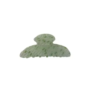 Groene haarspeld met patroon voor vrouwen, stijlvolle acryl haaienklem voor opstekers.