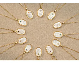 S925 Zilveren 12 Dierenriem Sterrenbeeld Ketting met Moeder van Parel Hanger Dames