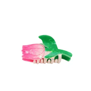 Süße Tulpen Haarklammer schillernde Acryl Blume Haargreifer für Damen und Mädchen Alltag