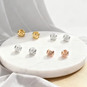 S925 Sterling Zilveren Oorbel Achterkant Vlinder Sluiting Goud Zilver Roze Sieraden