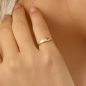14K Gold Plated Vintage Starburst Ring S925 Sterling Silver Minimalist Dainty Finger Ring