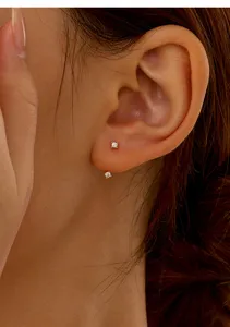 Délicates boucles d'oreilles pendantes en argent 925 avec zircon pour femmes élégantes.