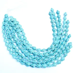 Perline tartaruga turchese sintetico dettaglio, ideale per accessori fai da te per gioielli.