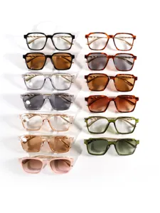 Quadratische Perlen Sonnenbrille Damen Mode Trend Brille Oversize schickes Design neu