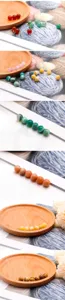 Natural stone round ball charms gemstone pendant crystal necklace jewelry DIY accessories
