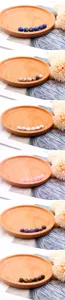 Natural stone round bead pendant crystal necklace DIY jewelry accessories set 6 pcs