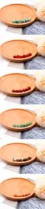 Natural stone round ball pendant crystal gemstone bead jewelry accessories detail view