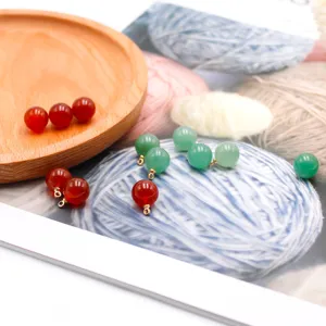 Natural gemstone round ball pendant crystal necklace charm DIY jewelry accessories