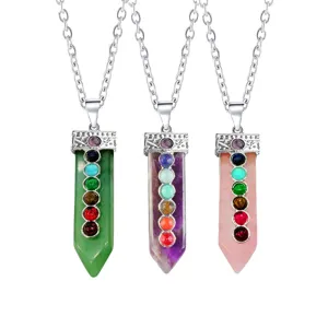 Ciondolo Solo Senza Catena Spada Cristallo Naturale Gemma Chakra Strass Intarsiato Punto di Guarigione Gioielli Regalo