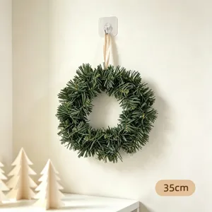 Ghirlanda di pino natalizia artificiale fai da te appendiporta decorazione casa 35cm