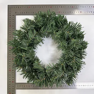 Ghirlanda di pino di Natale artificiale anello di vite verde fai da te decorazione porta.