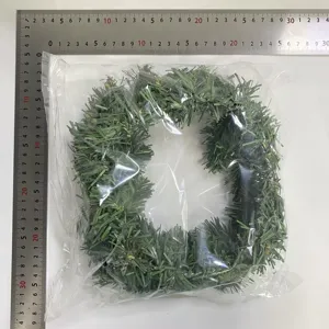 Ghirlanda di pino di Natale artificiale cerchio vite DIY decorazione porta dettaglio
