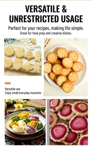 Dettagli di biscotti e gnocchi realizzati con versatili stampi da forno a tema natalizio