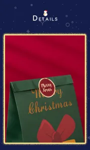 Bolsa de regalo de navidad papel verde embalaje caramelos decoración fiesta bonita linda