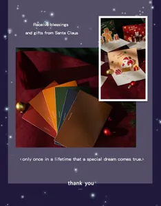 Vista detallada de exquisitas tarjetas de felicitación navideñas 3D con sobres y temas festivos.