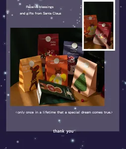 Bolsas de regalo navideñas de papel con bonitos diseños festivos, ideales para regalos.