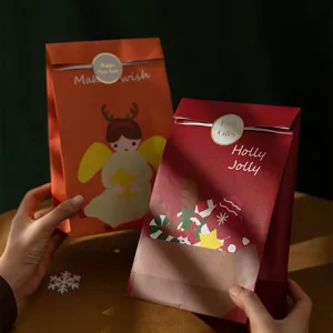 Bolsas de papel de regalo de Navidad embalaje festivo para decoracion de fiesta set