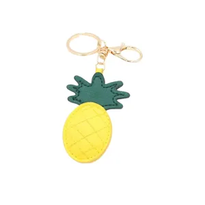 Simpatico portachiavi ananas 3D ciondolo borsa frutta con ferramenta dorata design