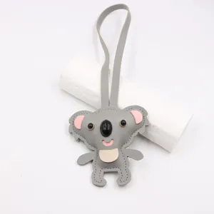 Cute koala leather pendant, cartoon animal doll bag charm, backpack accessory for women and girls