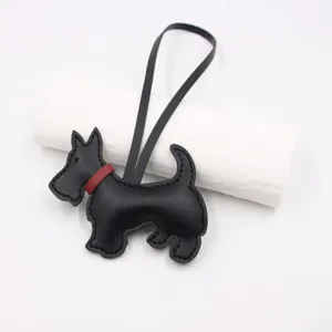 Colgante de bolso de cuero de terrier escocés cachorro lindo accesorio de moda elegante