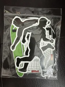 Sports themed party decoration cutouts set, football and basketball paper banner accessories.