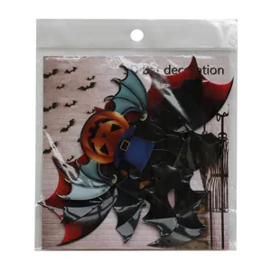 Halloween 3D bat wall stickers PVC pumpkin spooky party decor scene layout supplies
