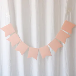 Rosa Papier Wimpelgirlande blaetter Banner fuer DIY Schreiben und Partyhaengedeckoration