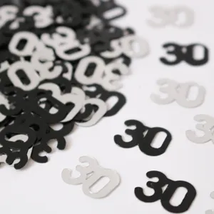 Metallisches Zahlen Konfetti Für Geburtstagsfeier Jubiläum Tischdekoration PVC Streusel Gold Silber Schwarz Partyartikel