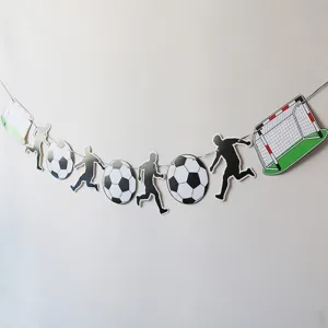 Football theme party hanging banner decoration, perfect for sports birthday celebrations.