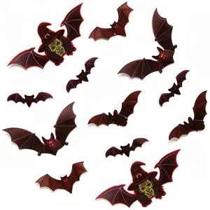 Halloween 3D Bat Wall Stickers PVC Spider Pumpkin Decals Horror Party Atmosphere Decoration Scary Room DIY Decor Stickers