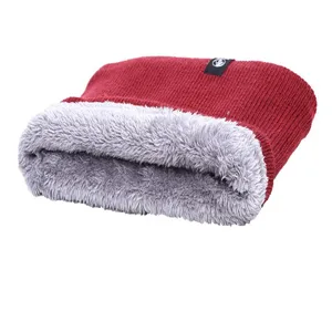Winter dicker warmer Strick-Halswärmer mit Fleece-Futter Schal für Damen und Herren Outdoor