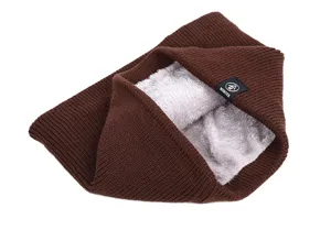 Winter gestrickter Halswärmer für Damen und Herren, dicker Plüsch gefütterter Schal.