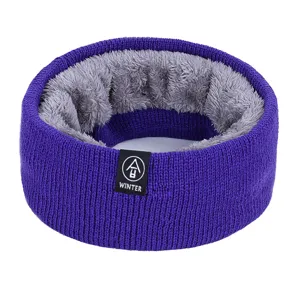 Winter warmer Strick-Halswärmer mit dickem Plüschfutter für Damen und Herren Outdoor.