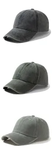 Cappellino da baseball vintage in cotone lavato, visiera curva, stile casual comodo e morbido.