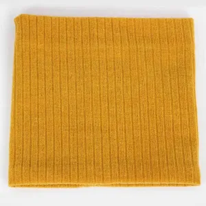 Cotton Fleece Lined Neck Warmer Loop Scarf For Men Women Winter Warm Solid Color Knit Ribbed Infinite Circle Neck Scarf