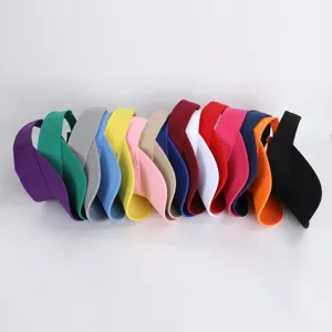 Colorful empty top sun visor for women, breathable summer outdoor sports tennis cap hat.