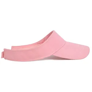 Pink women empty top sun visor hat for outdoor sports summer UV protection tennis cap main.