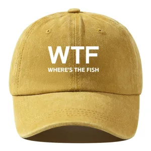 Unisex Washed Baumwolle Baseballcap mit WTF Buchdruck, lässiges Design für Frühling Sommer.