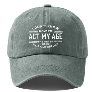 Vintage gewassen katoenen honkbalpet voor heren, stijlvolle dad hat met grappige tekstprint.