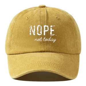 Vintage gewassen verweerde katoenen honkbalpet met grappige letterprint, casual zonnehoed.