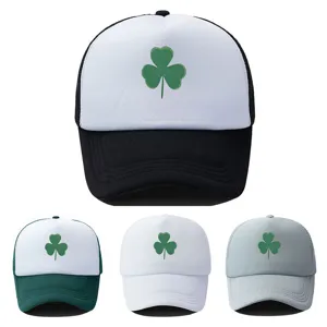 Kleeblatt Muster Netz Baseballkappe Atmungsaktiv Schnelltrocknend Trucker Hut Für Outdoor Sonnenschutz Damen Herren Verstellbar Cap