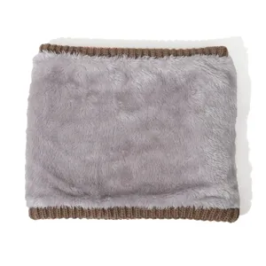 Winter pluche gebreide nekwarmer dik fleece warme sjaal voor buiten koude bescherming