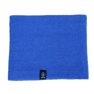 Blauer Winter Strick Halswärmer, dicker thermischer Schlauchschal für Outdoor kaltes Wetter.