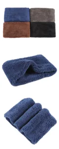 Vue détaillée du tour de cou en polaire douce avec une texture confortable et diverses options.
