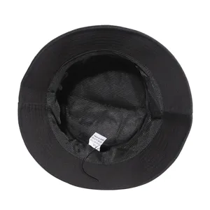Kλασσικό μαύρο βαμβακερό καπέλο bucket για γυναίκες και άνδρες, casual καπέλο ηλίου.