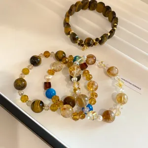 Pulsera de cuentas de perlas de cristal vintage, diseño elegante para mujeres modernas.
