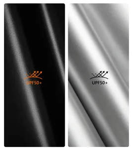 Detalle de tela de paraguas plegable con protección UV UPF50+ y revestimiento solar premium.
