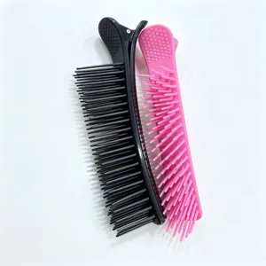 Kunststoff Haarstyling Sektionsclips mit Kammzahn, professionelle Salon Friseurwerkzeuge.
